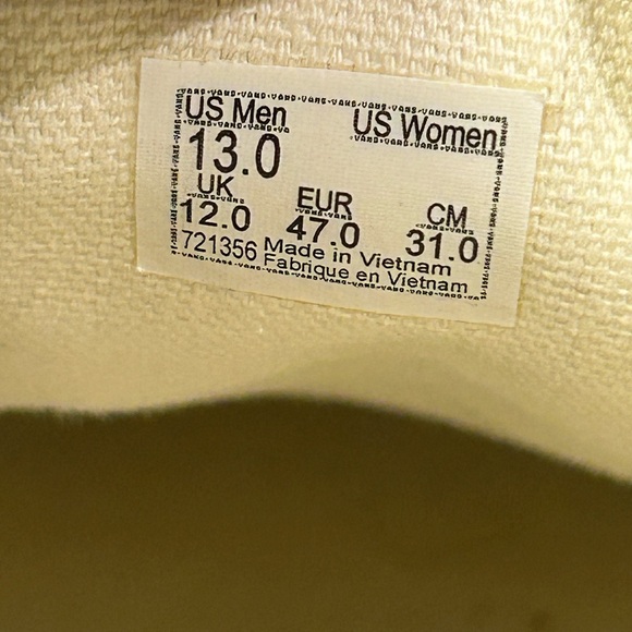 Vans x J.Crew Men's Charcoal Washed Canvas Sneakers Leather Laces 13 - Picture 6 of 8